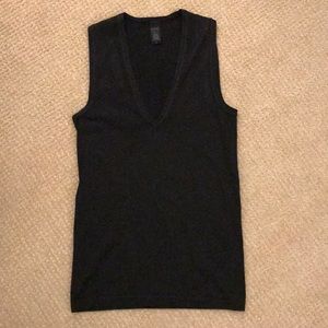 Seamless metallic stretch muscle tank top
